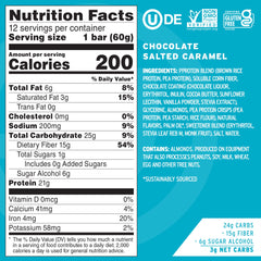 No Cow High Protein Bars closeup reveals chocolate and caramel flavor