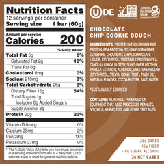 No Cow vegan protein bars soft chewy cookie dough closeup highlights texture and flavor.