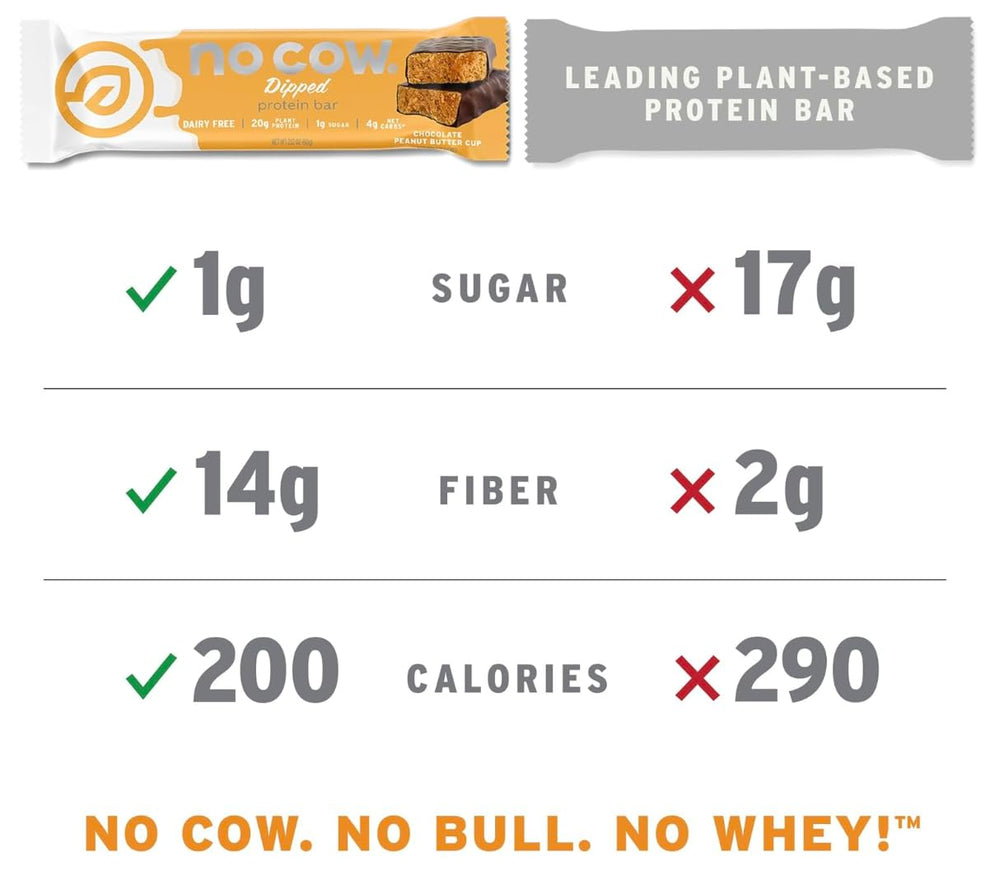 Sampler display of No Cow flavors shows variety for tasting.