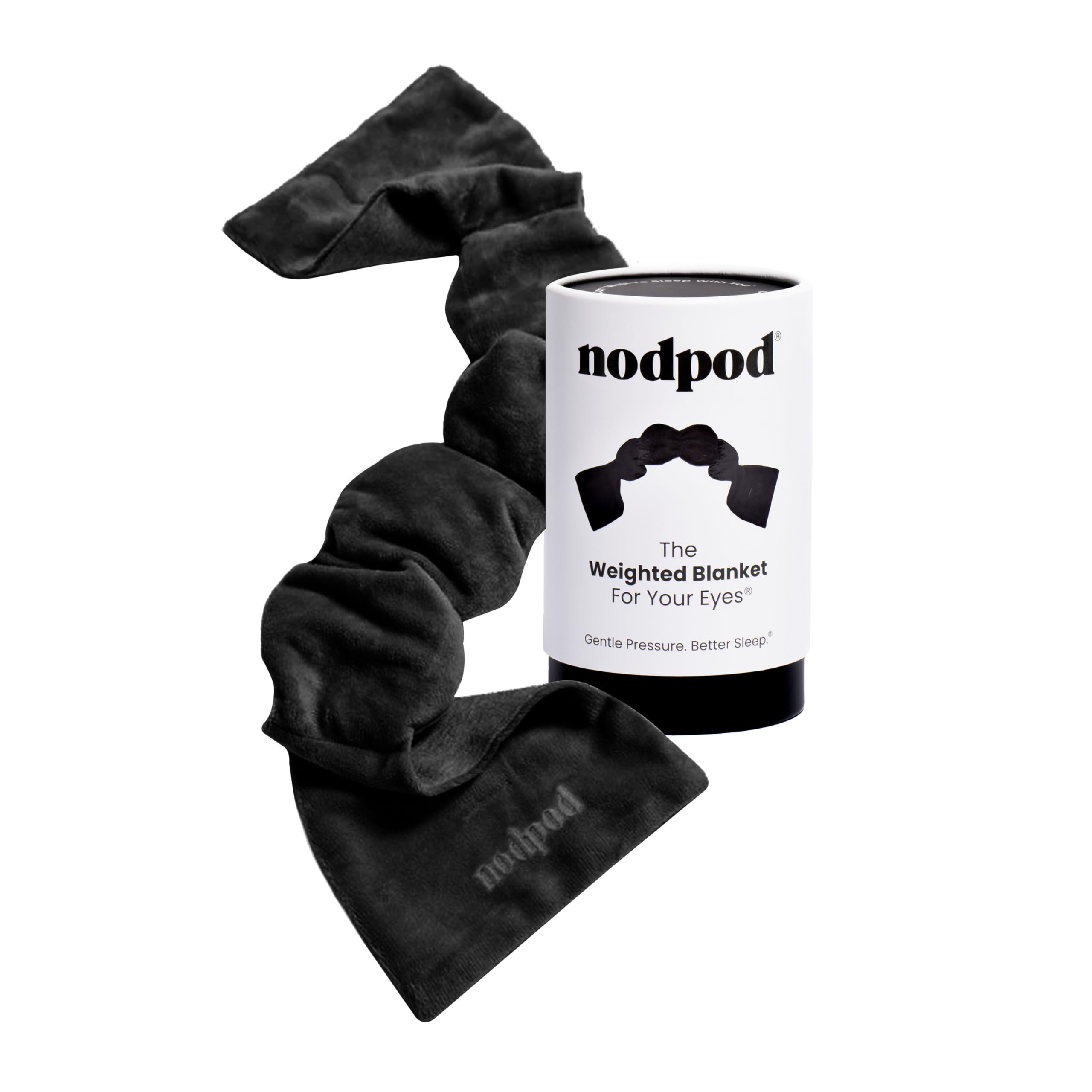 Nodpod gentle pressure sleep mask in black onyx for restful nights