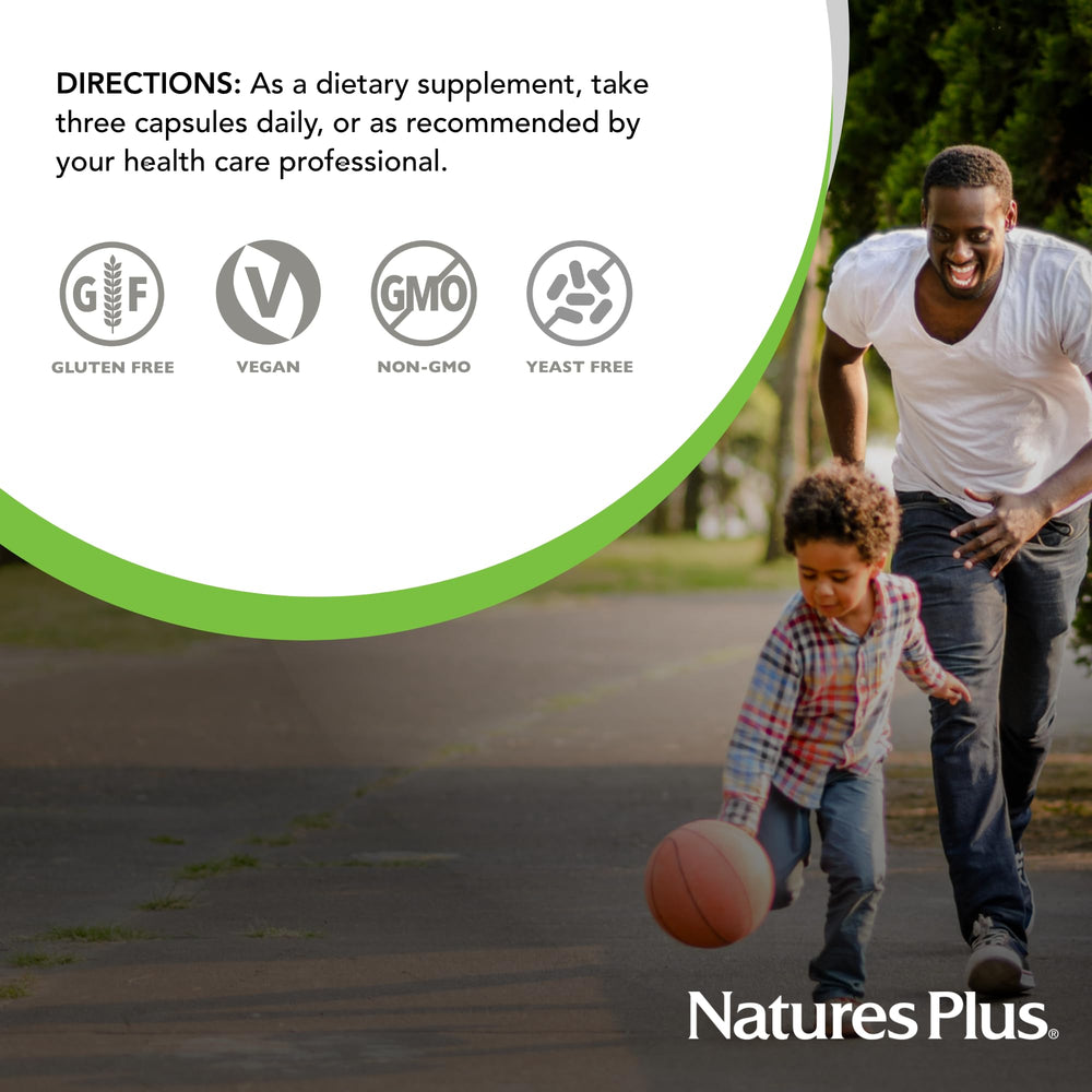 noi-NaturesPlus Kalmassure packaging emphasizes vegan and non-GMO qualities