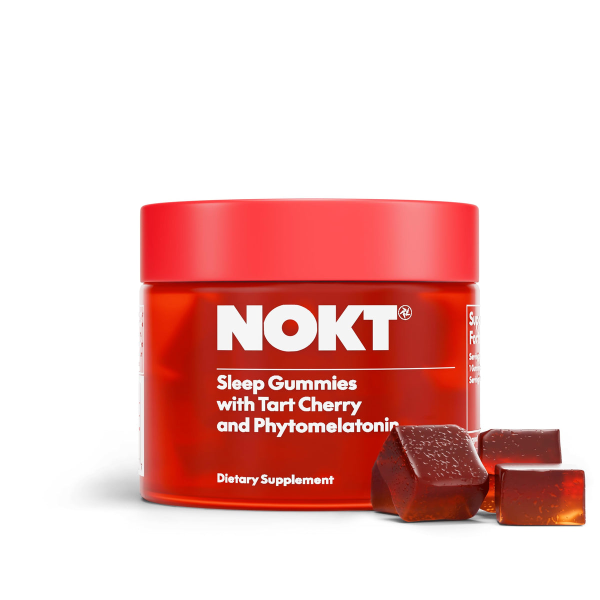 NOKT Sleep Gummies tart cherry bottle enhancing nightly relaxation with plant-based melatonin