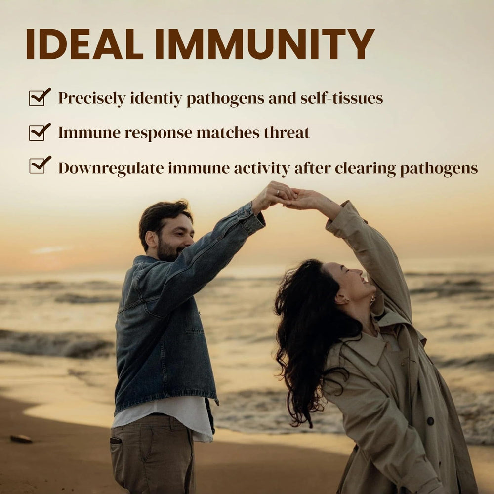 Nokuba Immune bottle on wooden table with natural wellness aesthetic.