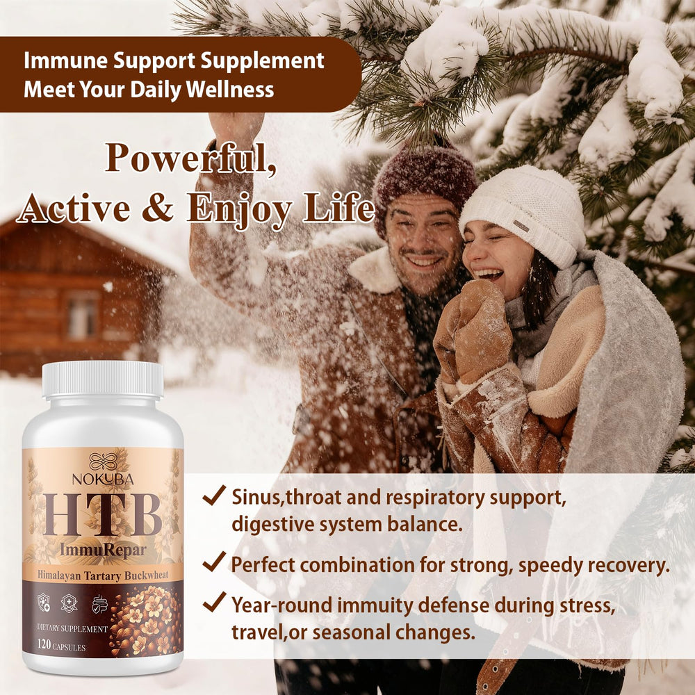 Nokuba ingredients image focusing on Himalayan Tartary buckwheat quercetin content.