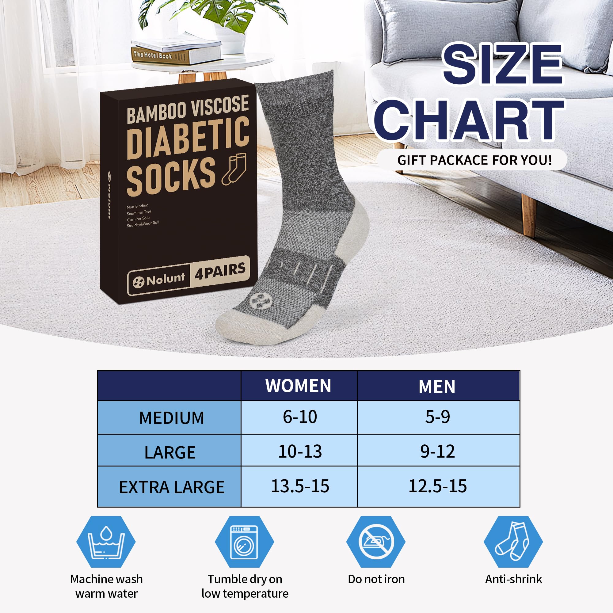 NOLUNT thickened sole cushions steps with warm comfort