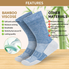Nolunt diabetic socks deep blue feature thickened sole for added warmth.