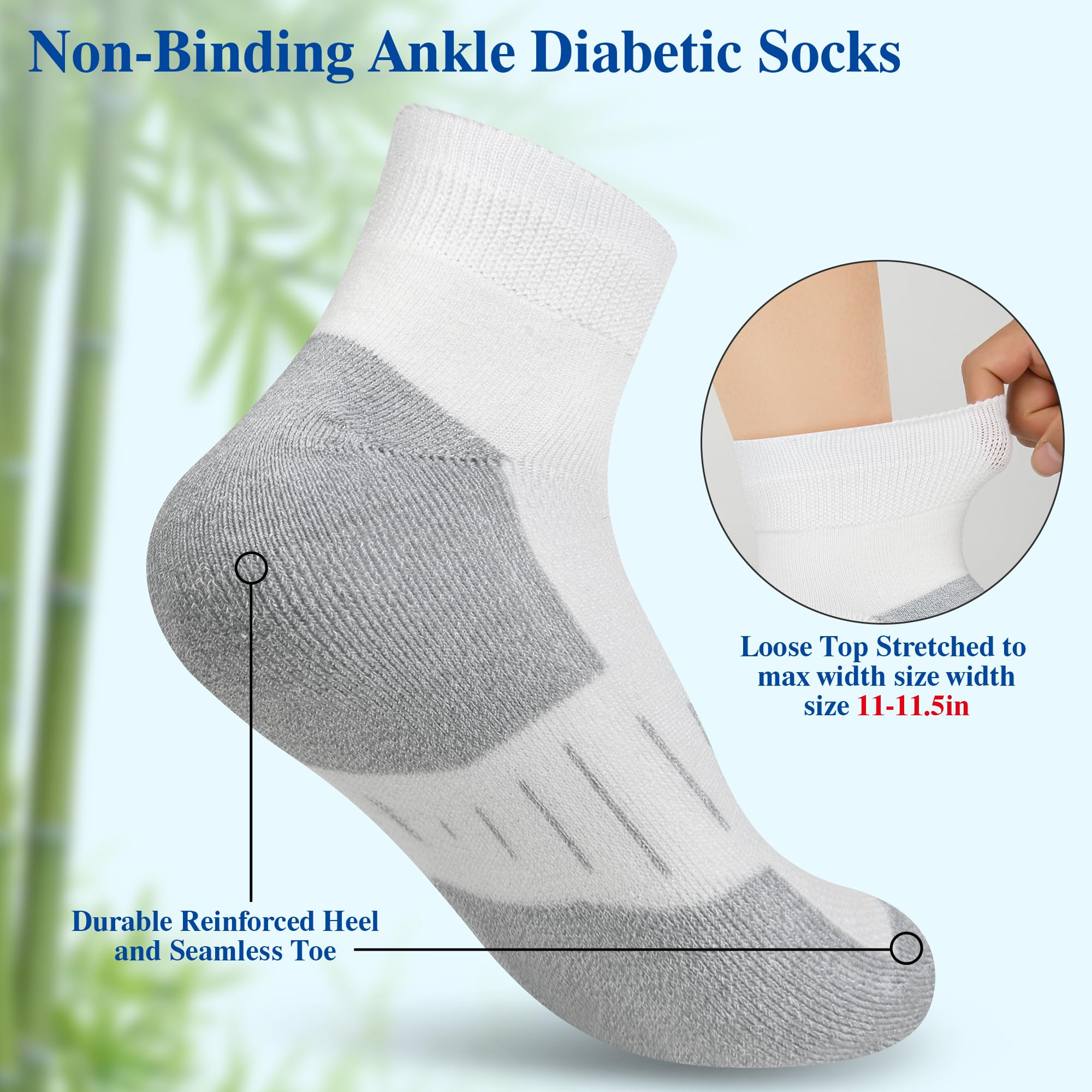 NOLUNT seamless-toe diabetic socks reduce friction for long walks