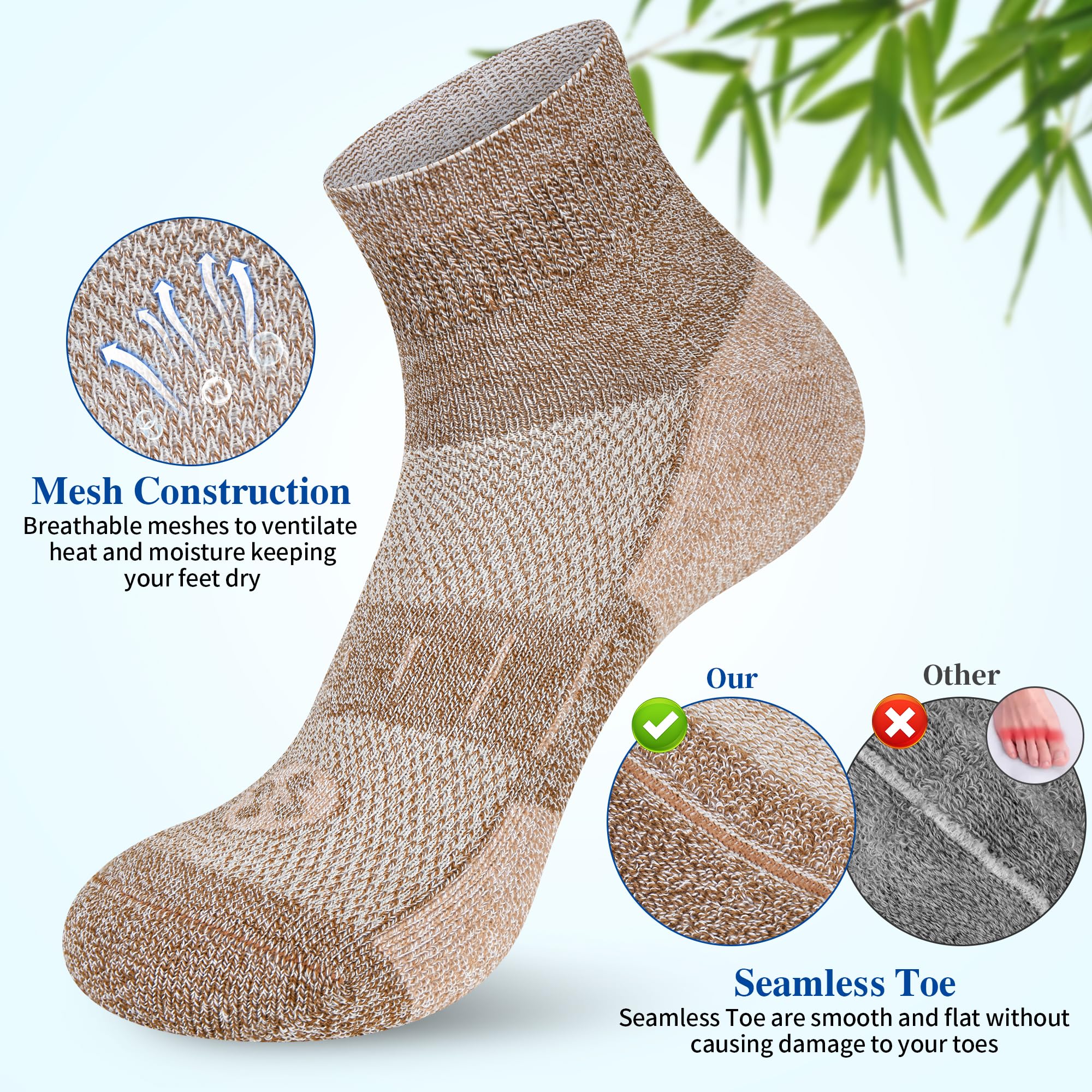 Nolunt diabetic socks seamless toe reduces friction for comfortable everyday steps.