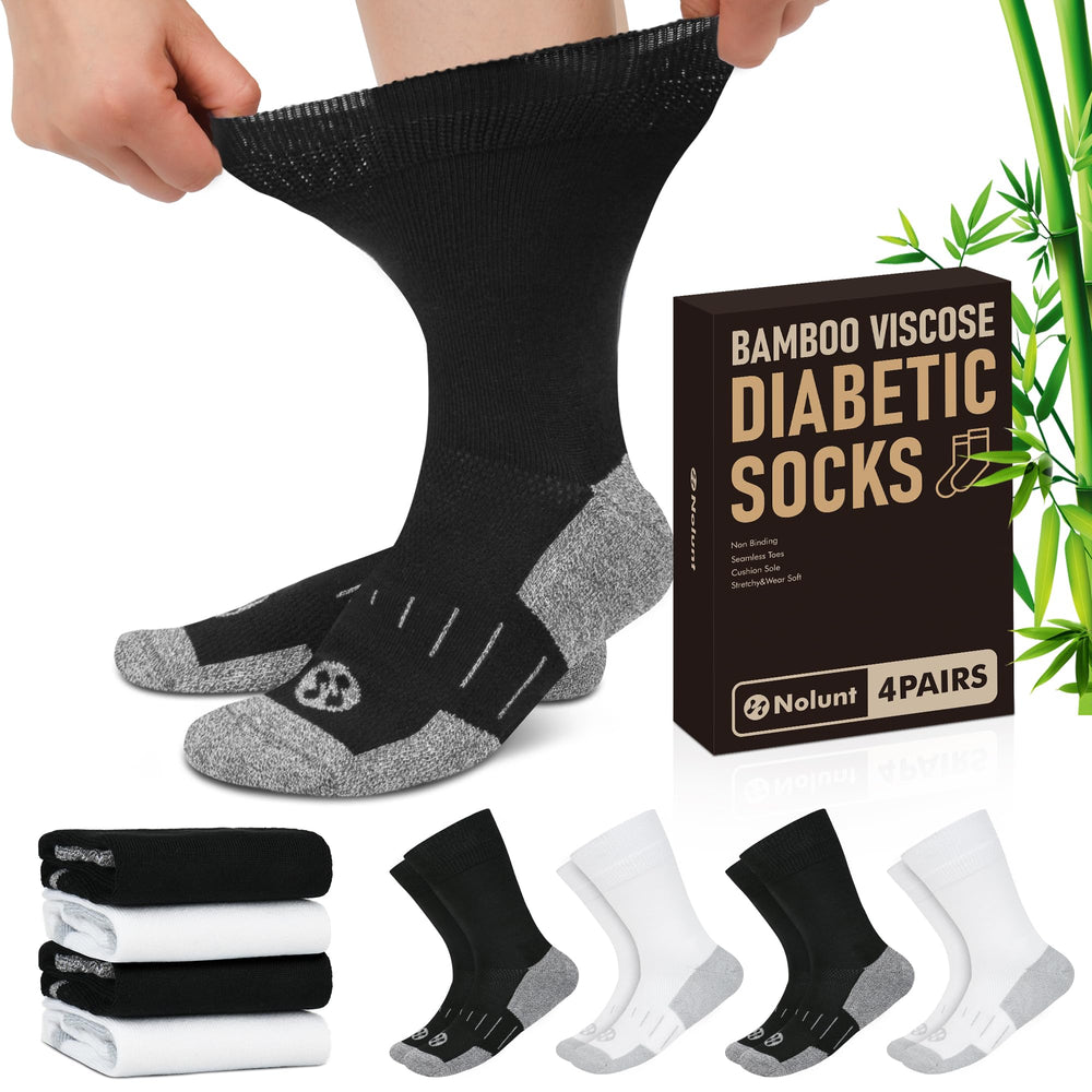 NOLUNT diabetic socks with seamless toe for comfortable daily wear