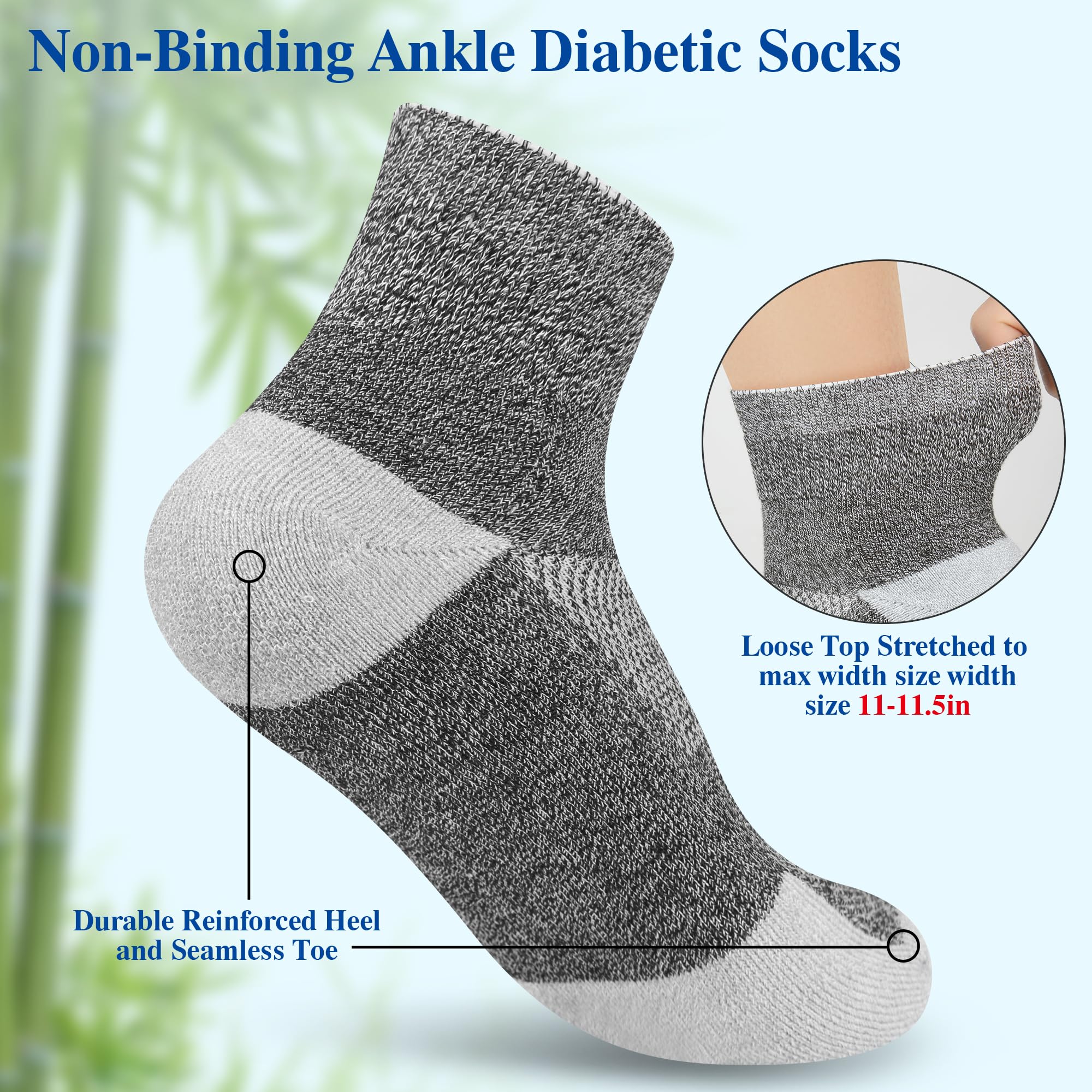 NOLUNT Nonlut diabetic socks in white for breathable all-day comfort