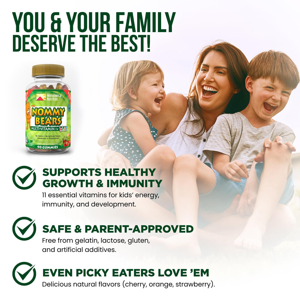 Nommy Bears gluten-free, dairy-free gummy bears suit sensitive diets.