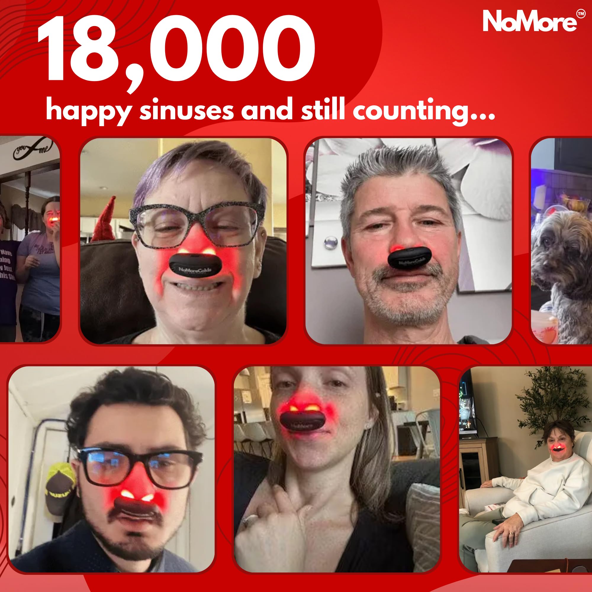 NoMore Original nose device in-home use promotes easy nasal care routines.