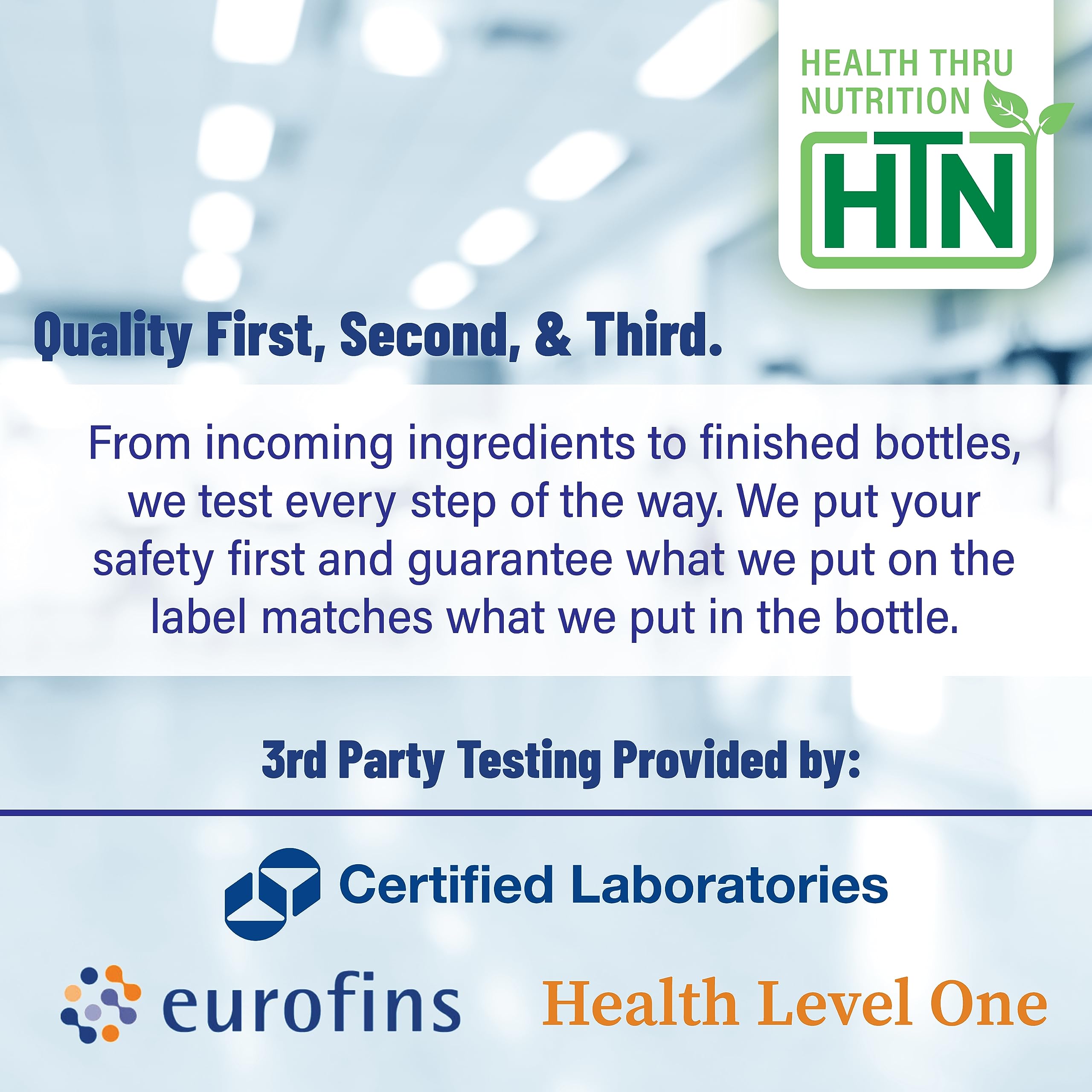 Non-GMO seal on Health Thru Nutrition reinforces clean ingredient sourcing