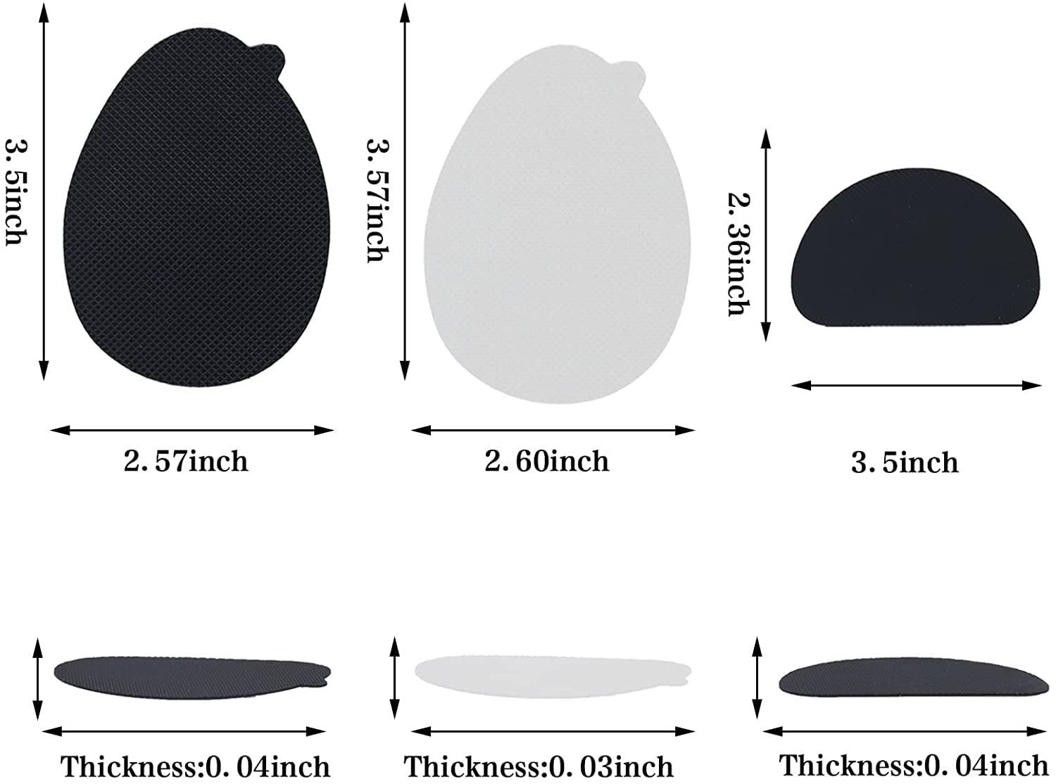 Non-Slip Shoe Pads on a shoe providing long-lasting traction