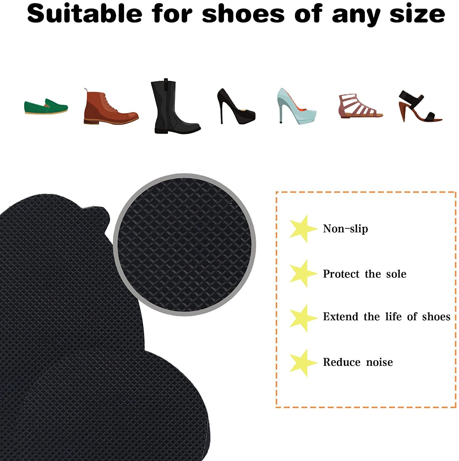 Self-adhesive backing allows easy clean, peel, and apply