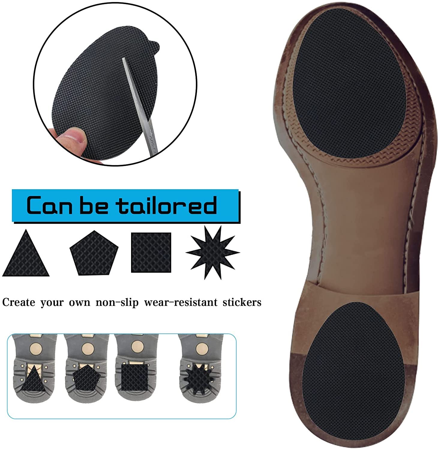 Unisex design fits women's and men's shoes, boots, and heels