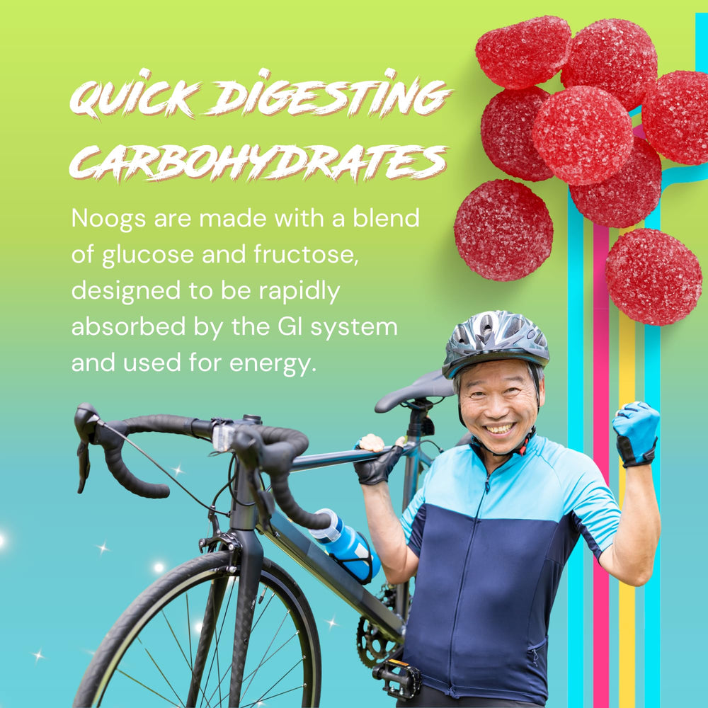 Noogs Sour Energy Chews natural colors and flavors support vegan gluten free fueling