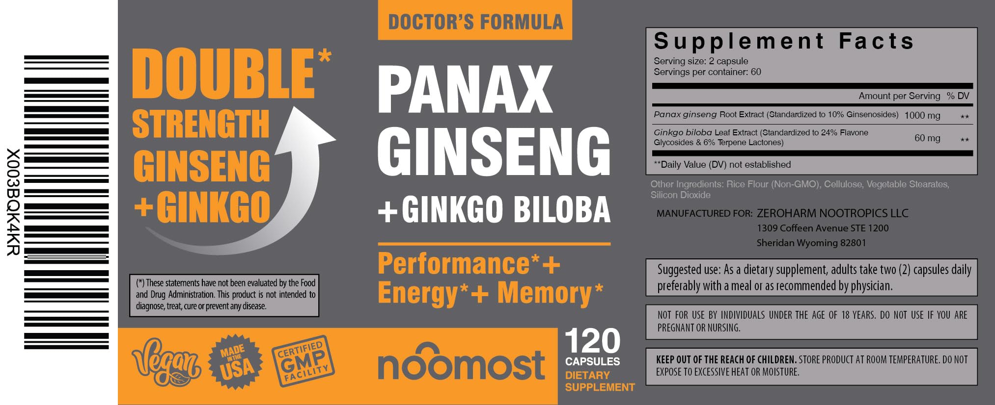 NooMost 120 capsules pack ready for daily use