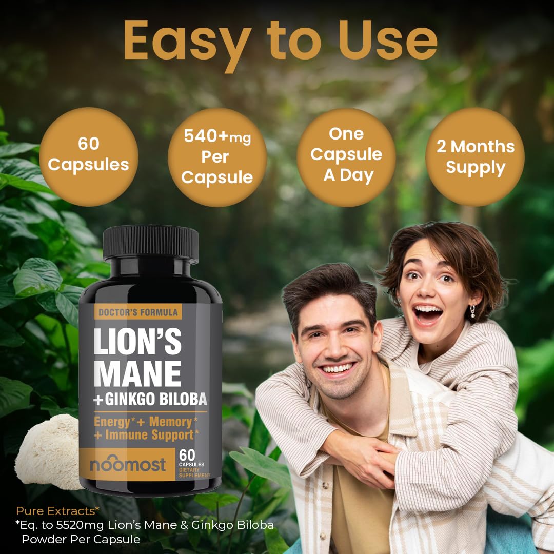 NooMost Lions Mane daily routine setup for study and work.