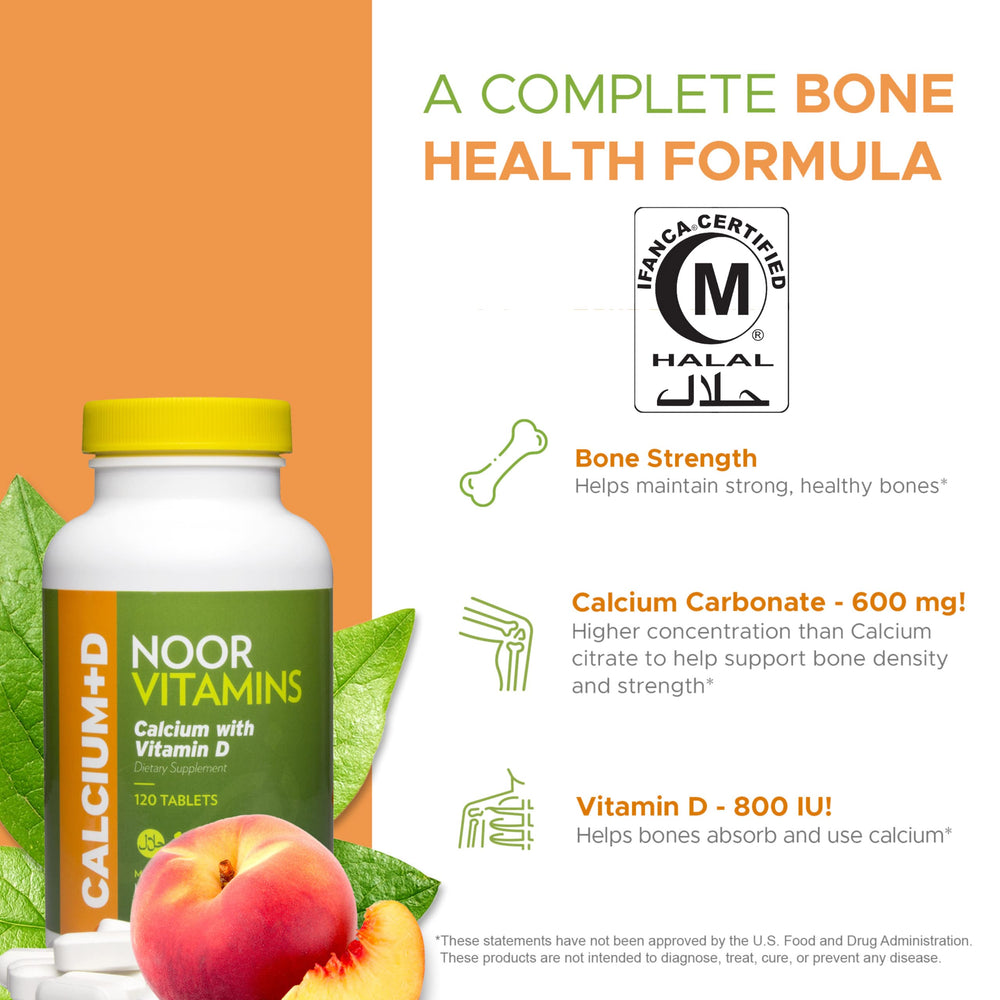 Close-up of Noor Vitamins bottle with dosage information