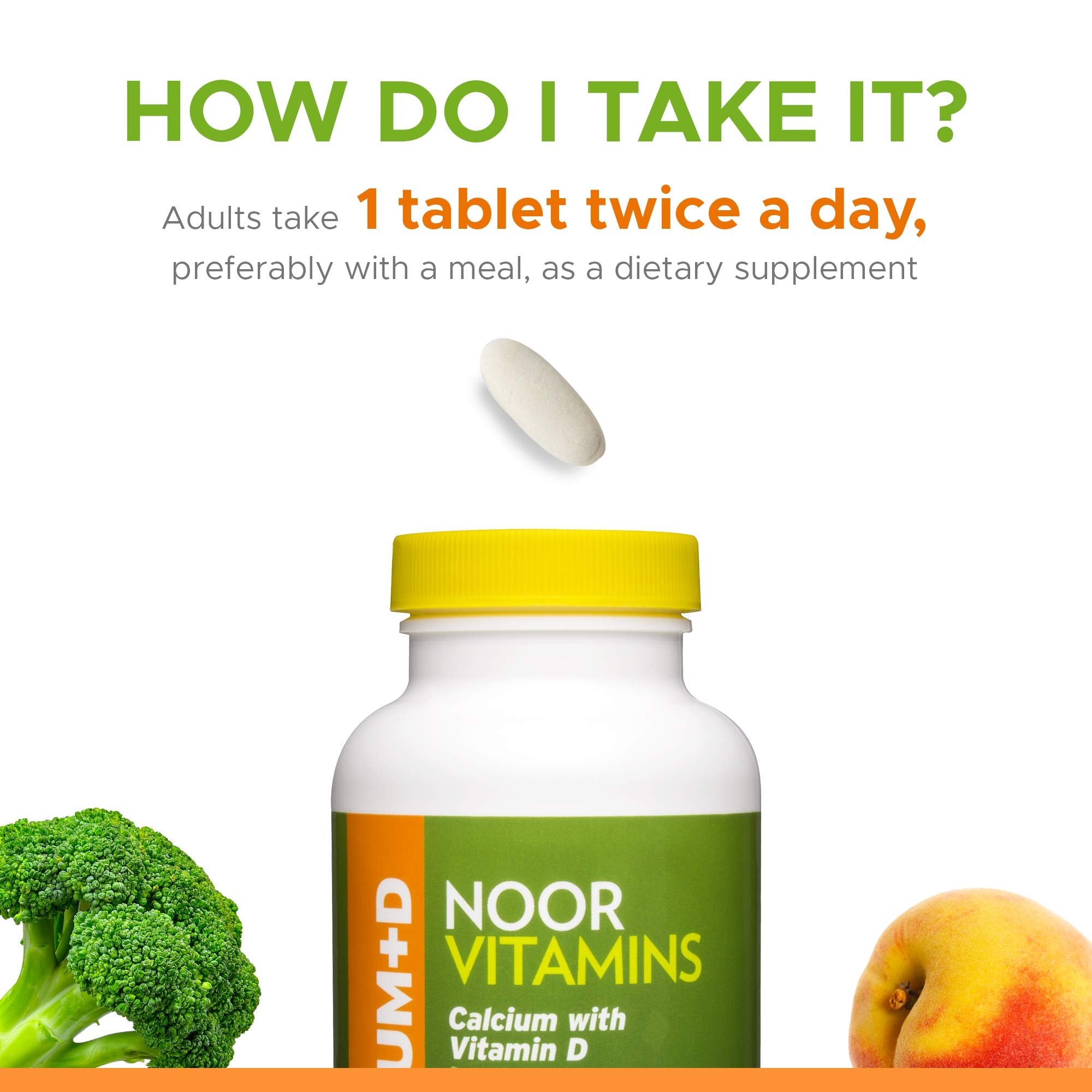 Noor Vitamins non GMO vegetarian label on bottle