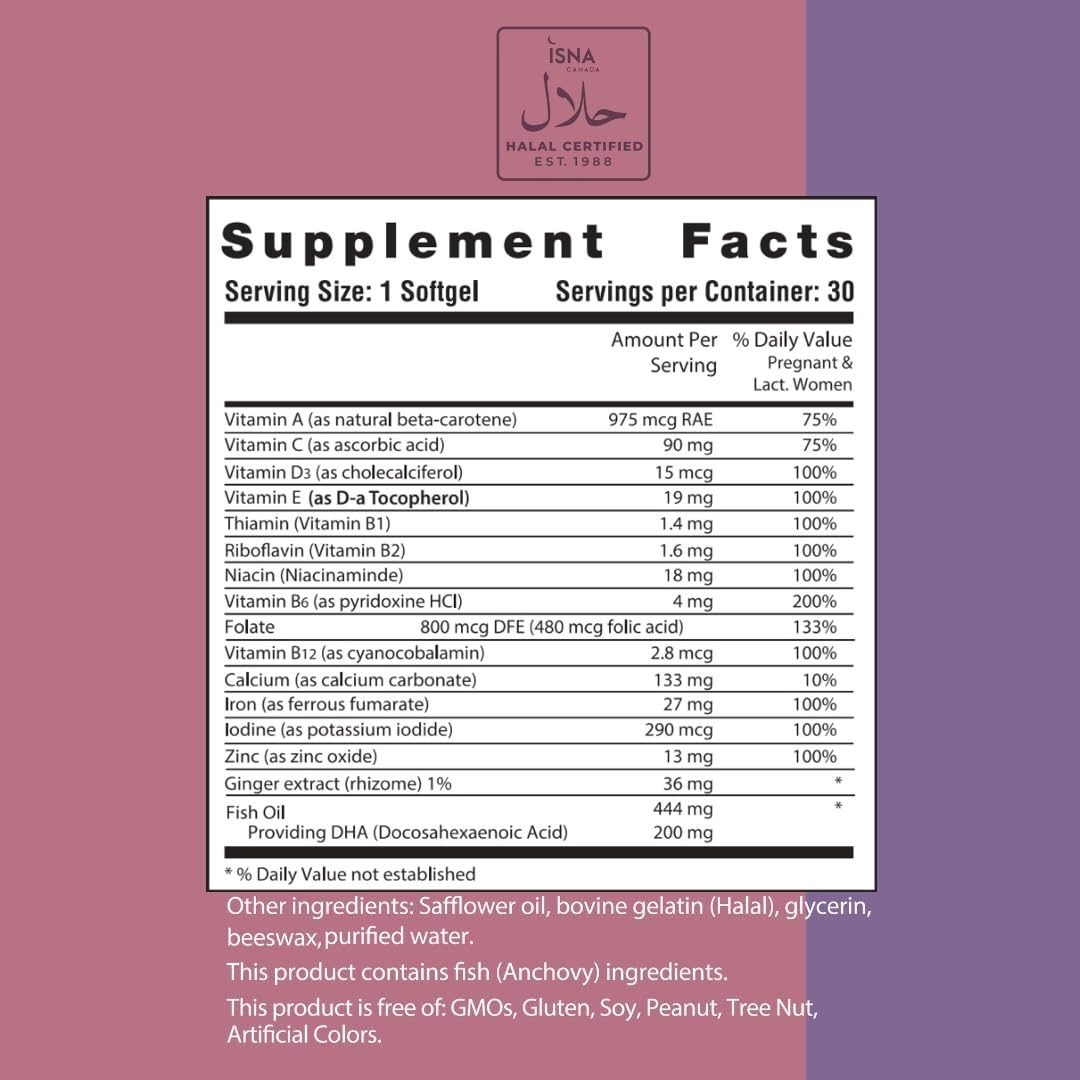 Noor Vitamins Prenatal iron supports healthy blood oxygenation during pregnancy