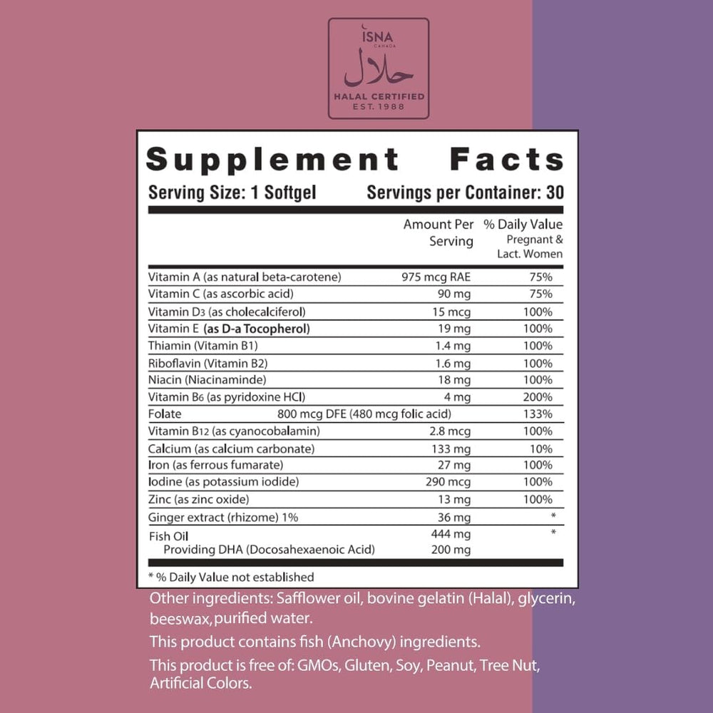 Noor Vitamins Prenatal iron supports healthy blood oxygenation during pregnancy