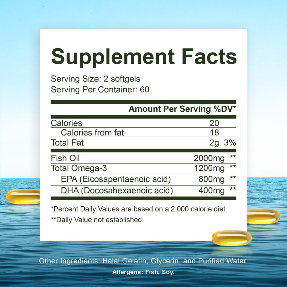 Noor Vitamins Ultra Omega-3 softgels close-up highlights potent EPA and DHA.