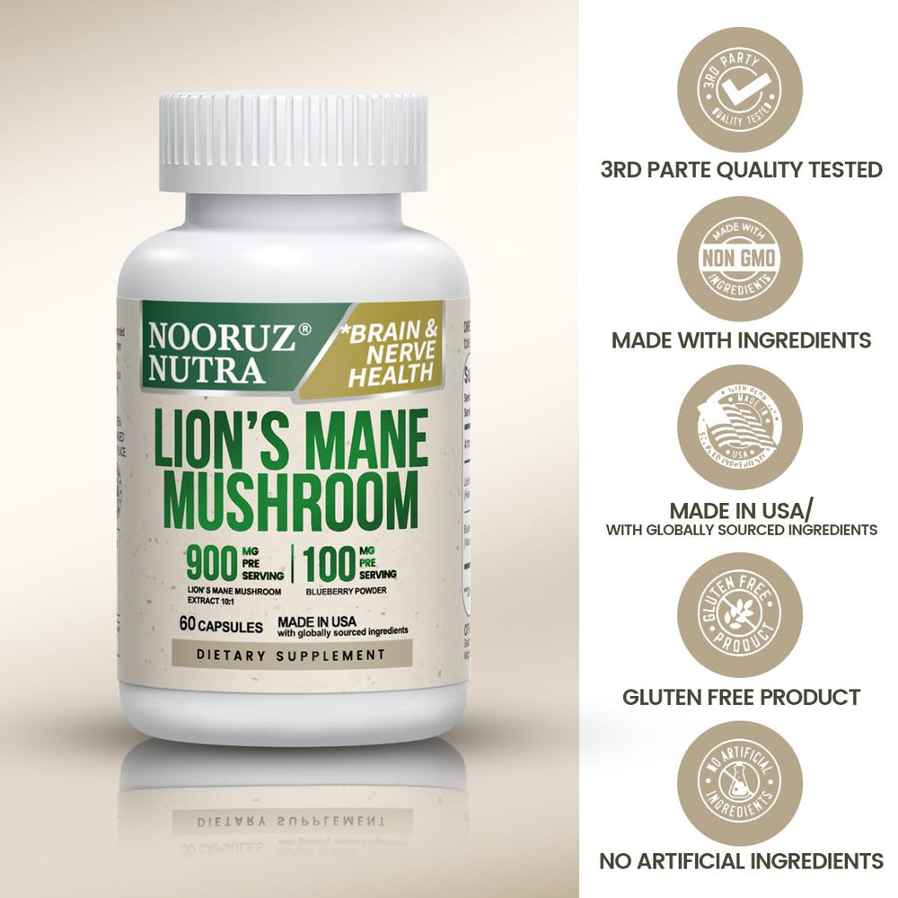 NOORUZ cognitive support focus depicted in capsules ready for daily use.