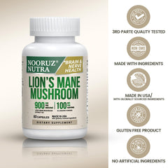 NOORUZ cognitive support focus depicted in capsules ready for daily use.