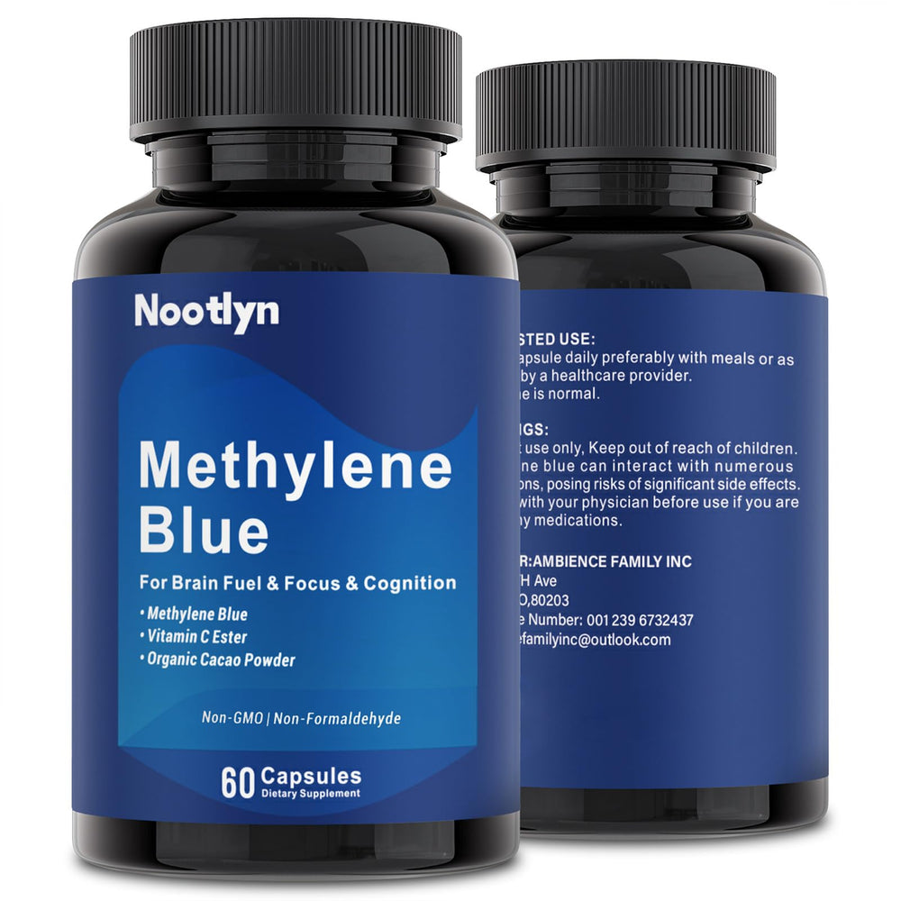 Packaging beside a glass of water for easy ingestion.