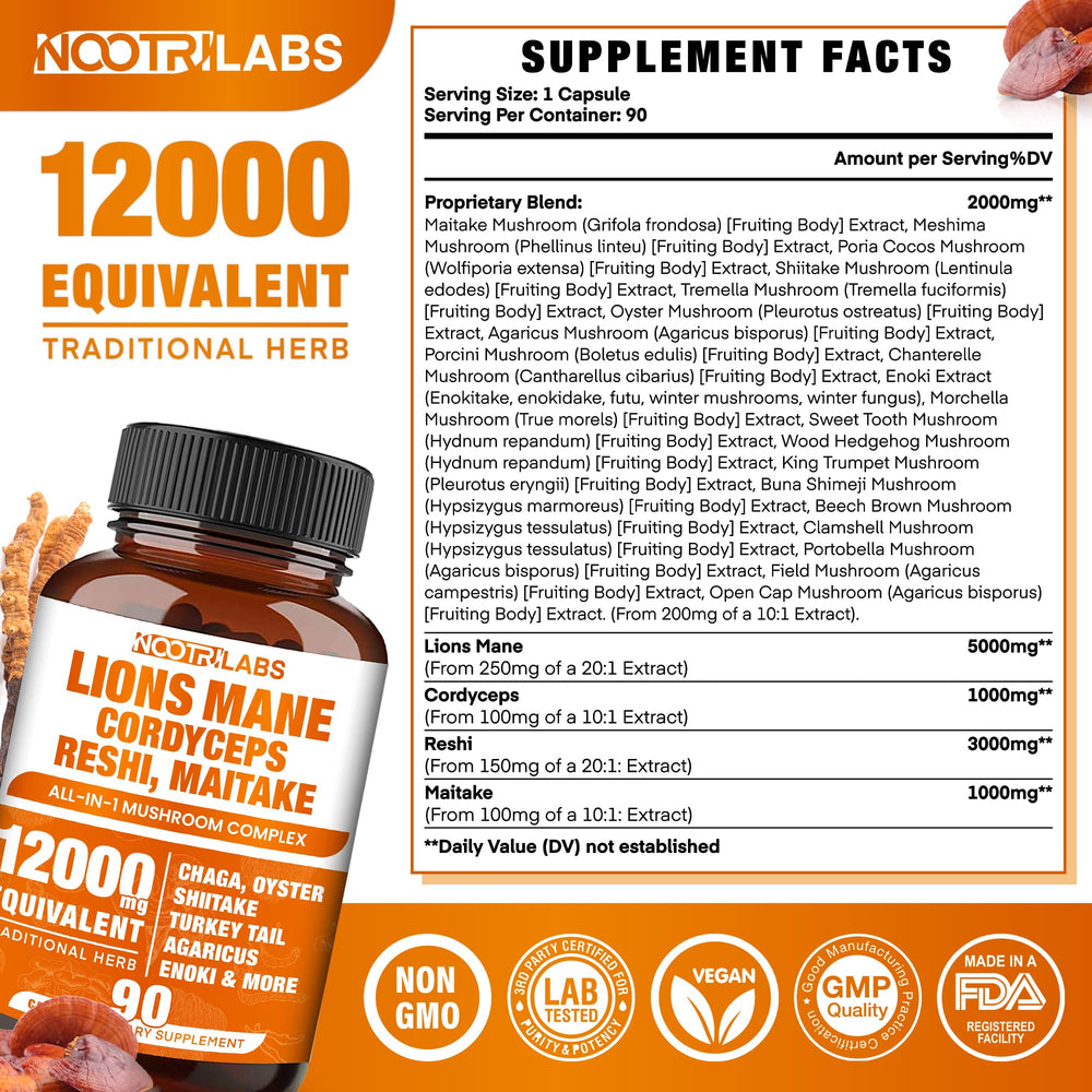 Nootrilabs Naturals Cordyceps capsules focusing on energy and vitality