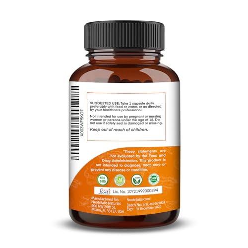 Nootrilabs Naturals Lions Mane capsules highlighting brain-supporting mushroom in the blend