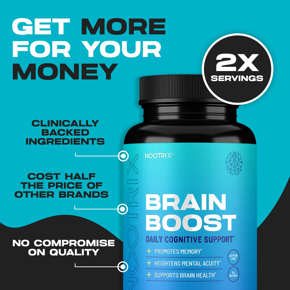Nootrix Brain Boost packaging box presented as premium cognitive support.