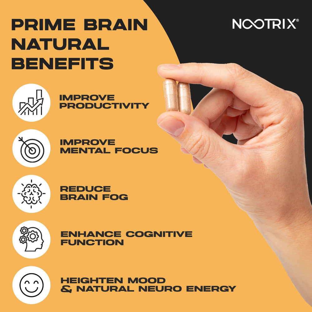 Nootrix Prime with Ginkgo Biloba blend emphasizes memory and focus potential.