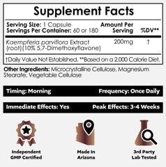 Nootropics Depot Black Ginger extract label—clear potency indicator for consistent dosing.