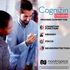 Cognizin Citicoline capsules being dispensed from bottle for daily use