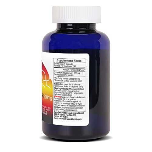 Nootropics Depot Horny Goat Weed consumer packaging, ideal for thoughtful supplement selection.