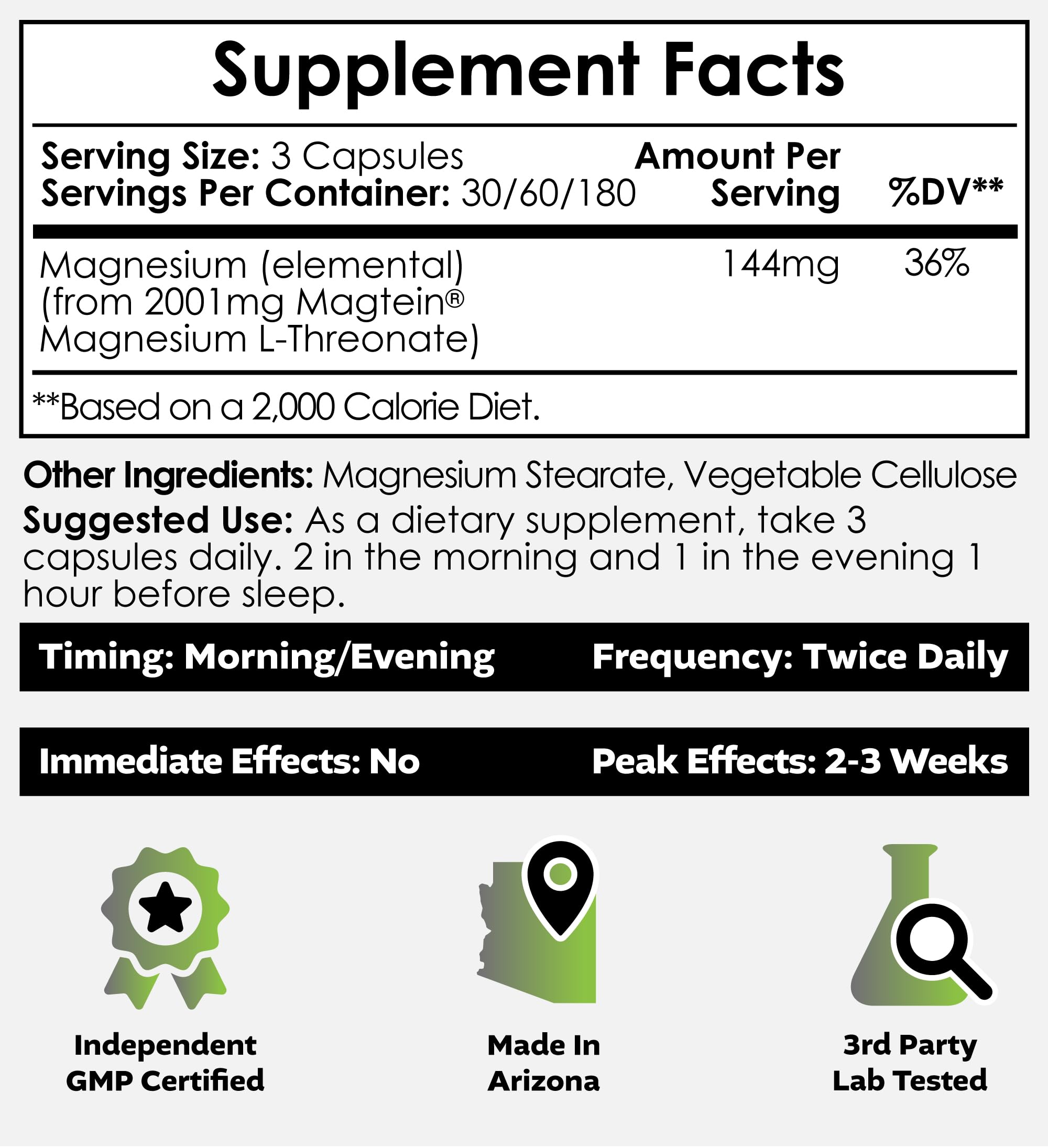 Nootropics Depot Magtein capsules closeup suggesting brain health benefits.