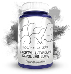 Nootropics Depot NALT capsules bottle with 350mg dose for focus support