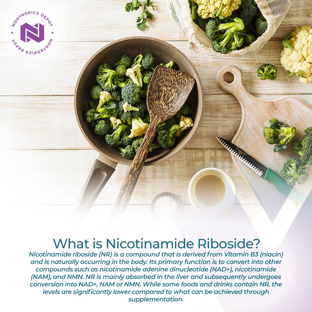 Nicotinamide Riboside capsules inside bottle showing NR formulation
