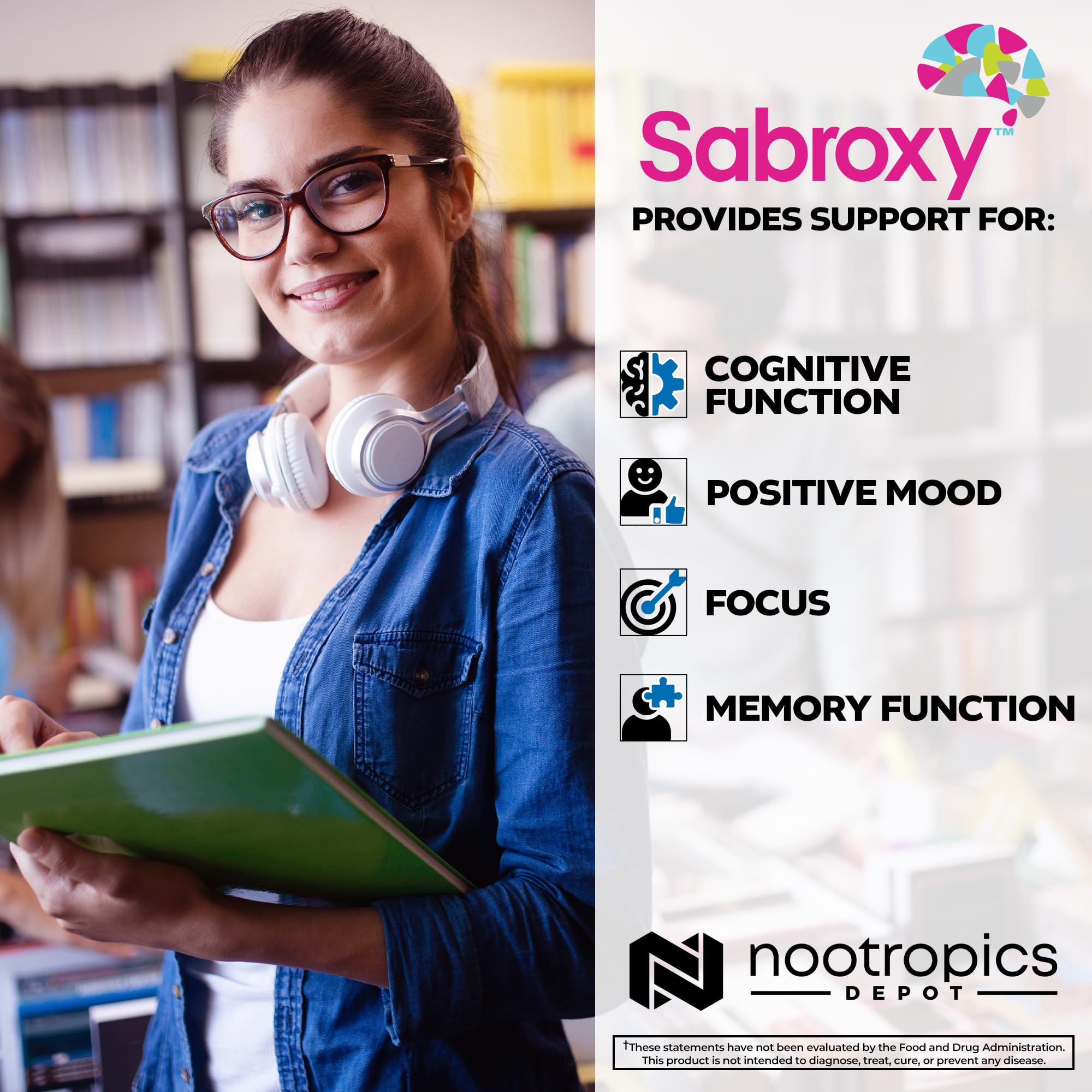 Nootropics Depot Sabroxy 10 percent Oroxylin-A label close-up