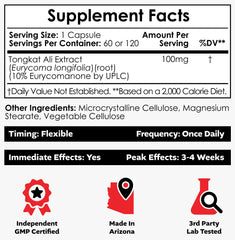 Tongkat Ali 10% eurycomanone extract close-up highlighting potency