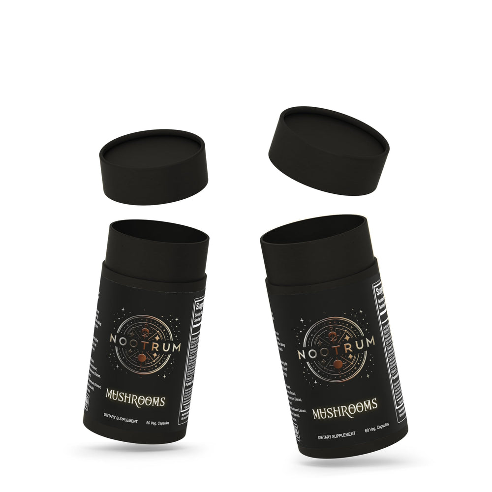 Nootrum Mushrooms capsules in hand illustrate convenient daily use