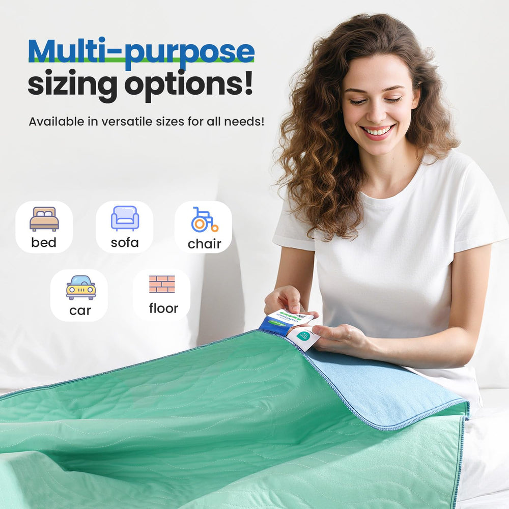 Noovirum washable underpads emphasize machine-wash durability for repeated use.