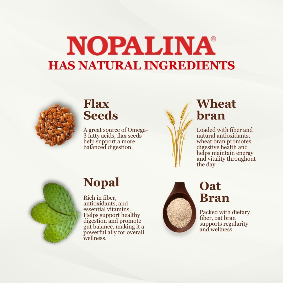 Nopalina capsules in hand, easy daily supplement for digestion.