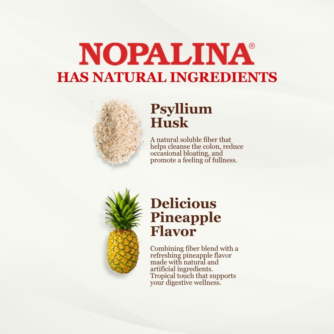 Nopalina flaxseed detail supports a fiber-rich blend.