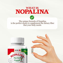 Nopalina psyllium husk visual emphasizing soluble fiber for smooth digestion.
