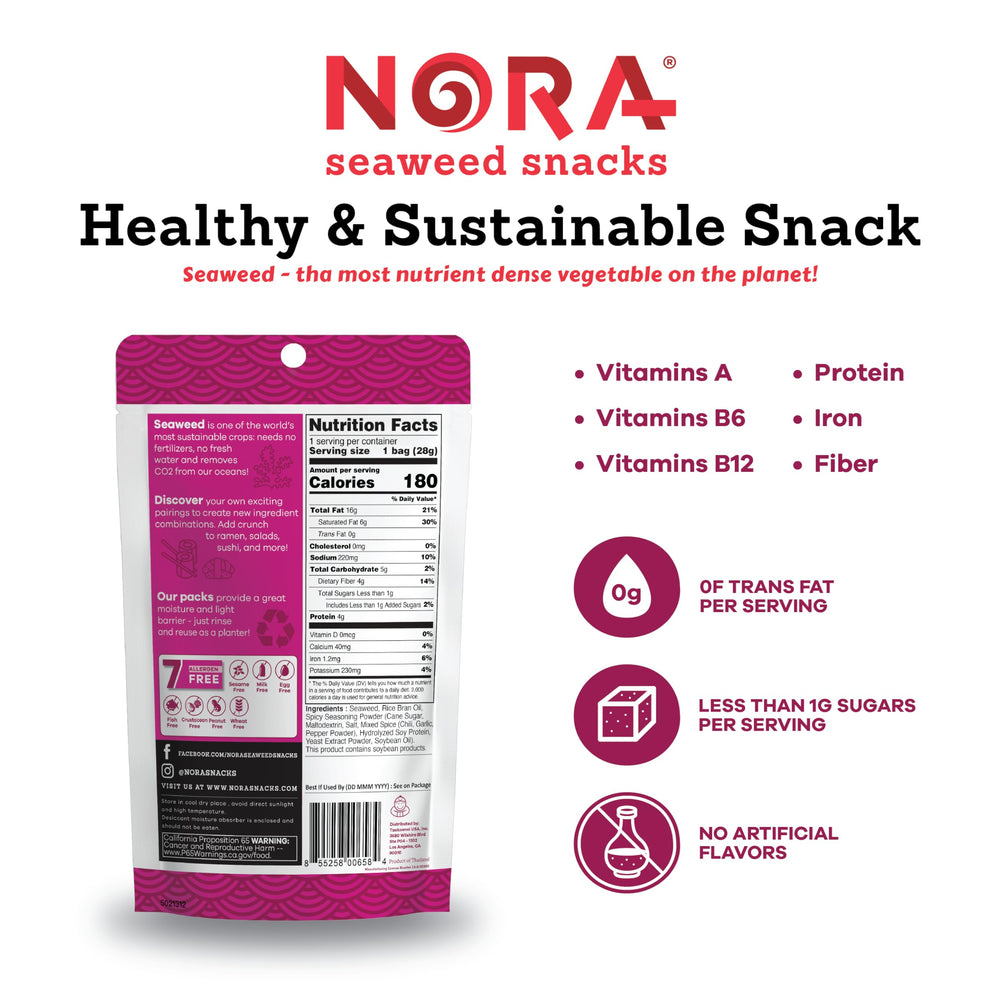 NORA Low-Carb 3g per serving, light nutrition and flavorful bite.