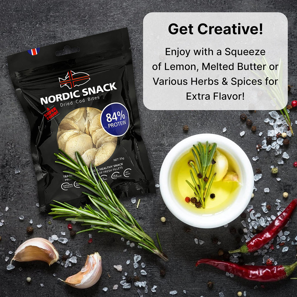 Nordic Catch cod bites with lemon suggest simple flavor pairing.